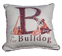 B is for Bulldog Pillow