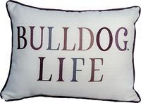 Little Birdie Bulldog Life Multicolor Pillow