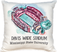 Little Birdie Davis Wade Stadium Sketched No Piping Pillow