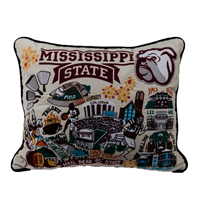 Catstudio Embroidered Mississippi State Throw Pillow