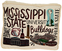 Glory Haus Mississippi State Various Icons Pillow