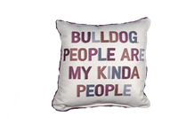 Bulldog People Are My Kinda People Multicolor Pillow