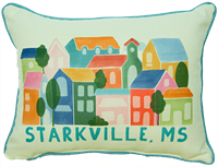 Home Multicolor Starkville, MS with Piping Pillow