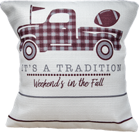 LuckyBird It's A Tradition Tailgate Truck Small Pillow