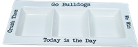 Ceramic Go Bulldogs, Today is the Day, Crush Them, We Win Home Platter