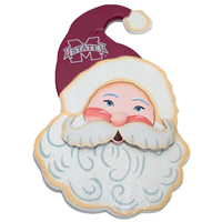 Round Top Banner M Hat Santa Face