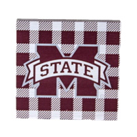 Home Sign Table Top Plaid M-State