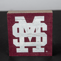 M Over S Small Wood Sign