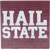 Hail State Wood Table Top Home Sign