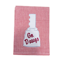 Hanging By a Thread Go Dawgs Script Cowbell Towel