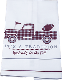LuckyBird It's A Tradition Tailgate Truck Tea Towel