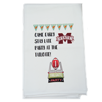 Came Early Stay Late Tailgate Tea Towel