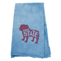 Standing Bulldog Hail State Tea Towel