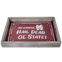Hail Dear Ol' State Wooden Home Tray