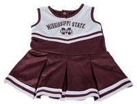 Mississippi State Banner M Cheer Dress Onesie
