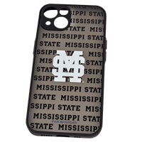 iPhone 13 Black Mississippi State with White M over S Case