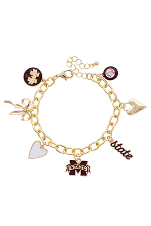 Canvas Style Banner M Enamel Icons Charm Bracelet