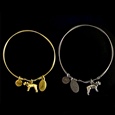 3-Charm Bracelet with Bulldog Charm