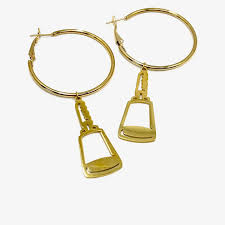Steele Sloan Cowbell Charm Hoop Earrings