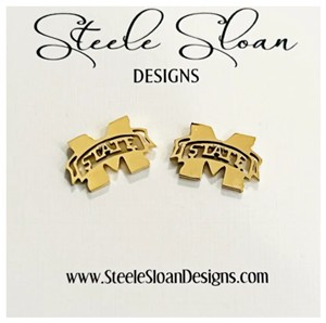 Steele Sloan Banner M Stud Earrings