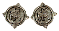 Susan Shaw Bulldog Round Earring