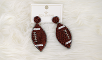 Royal Standard Beaded Football Earring