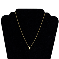 Small MS Shape Gold Necklace