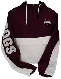 Colosseum Banner M Embroidered Bulldogs Sleeve 1/4 Zip Jacket