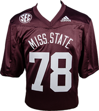 2022 Adidas Miss State #78 with Dowsing Bell 50 Years on Back Jersey