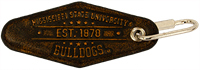 Banner M Mississippi State University Est. 1878 Bulldogs Furnished Leather Tag