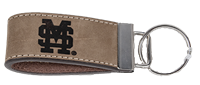 M over S Leather Keychain
