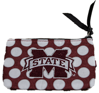 Banner M Polka Dot ID Holder Keychain