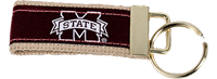 Banner M with Maroon Ribbon Keychain