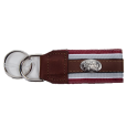 Metal Banner M Embossed Stripe Keychain