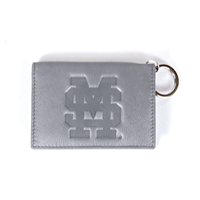 M over S Leather Card Holder Keychain
