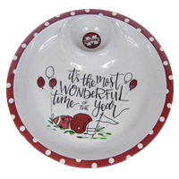 Magnolia Lane Melamine It's The Most Wonderful Time of the Year Chip & Dip Tray