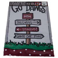 Magnolia Lane Go Dawgs Sign Garden Flag
