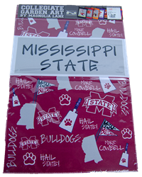 Magnolia Garden MSU Icons All Over Garden Flag