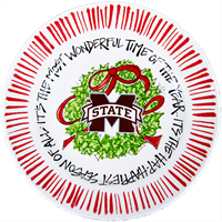 "Most Wonderful Time of the Year" Banner M Wreath Plate