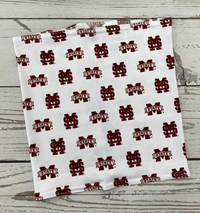White Gaiter Mask with Logos All Over