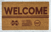 Welcome Banner M American Flag OHT Doormat *IN-STORE ONLY*