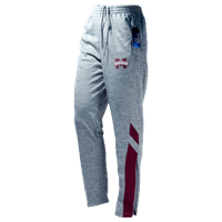 Colosseum Heather Maroon Stripe Zip Up Sweatpants