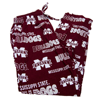 Concept Sports Banner M Bulldogs All Over Pajama Pants
