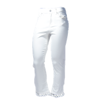 Harrison Tassel At The Bottom White Jeans