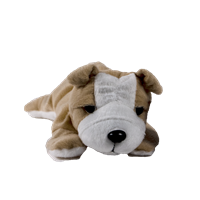 Plush Laying Rock Bulldog Toy