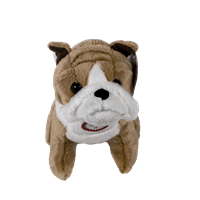 Plush Sitting Barking Bulldog Toy