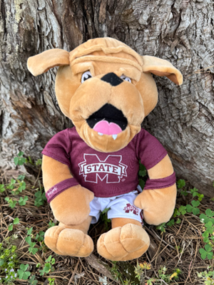 14" Sitting Bulldog Plush Toy
