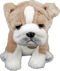 8.5" Sitting Bulldog Pup Plush Toy