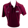 Under Armour Heatgear Apex Thin Gray Stripe Banner M Polo