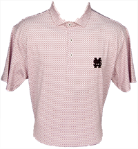 Horn Legend Performance Bamboo Charcoal Baseball Pattern M over S Polo